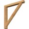 Ekena Millwork Traditional Block Rough Sawn Bracket w/ Offset Brace, Western Red Cedar, 6"W x 48"D x 48"H BKT0604X48X48TRA05RWR - alternate 1